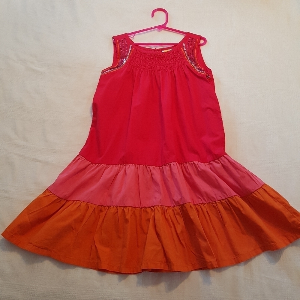 Crazy 8 dress size 10/12 color block sleeveless design with sequin accents